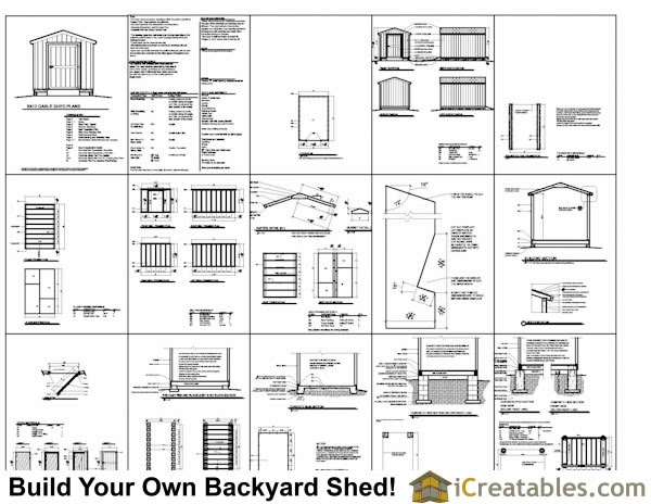 8x12 Shed Plans | Storage Shed Plans | icreatables.com