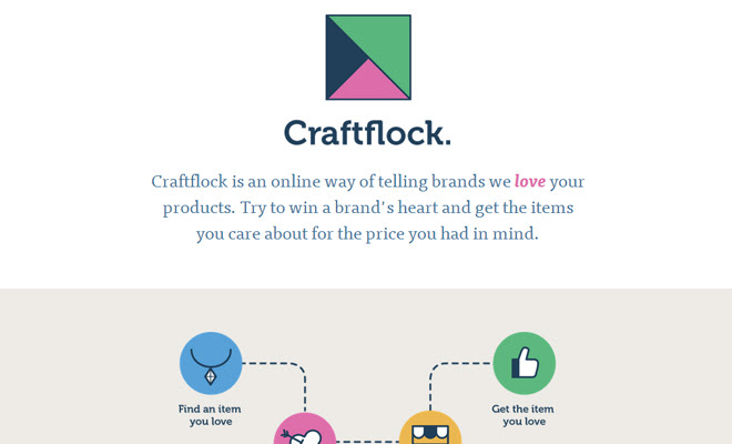 craftlock homepage startup flat icons inspiring design