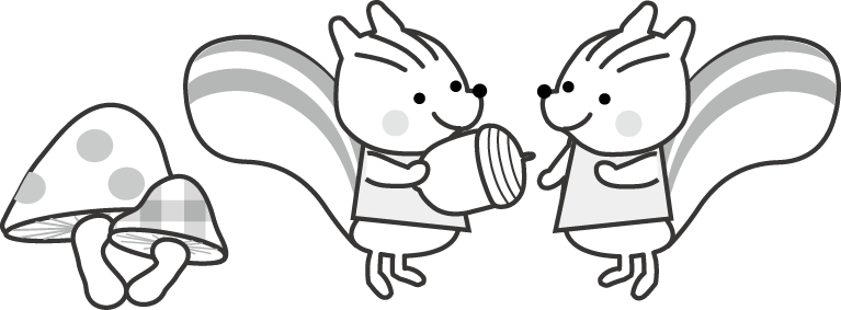 リスのイラスト 秋のイラスト 無料イラスト フリー素材2