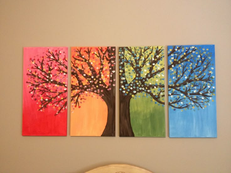 DIY canvas painting of tree | Creative Ideas | Pinterest