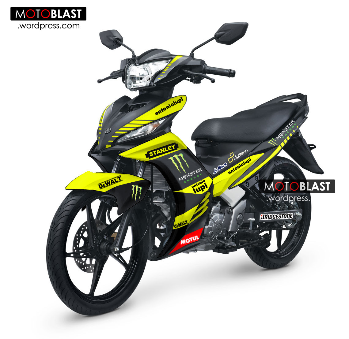 Modifikasi Stiker  Jupiter  Mx  Modifikasi Motor  Terbaru