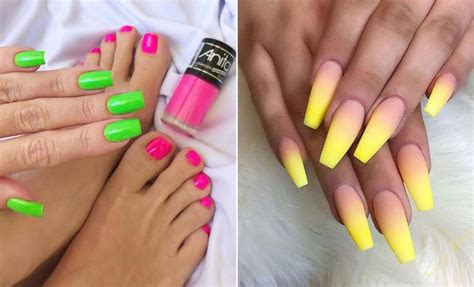 neon nail designs   perfect  summer stayglam