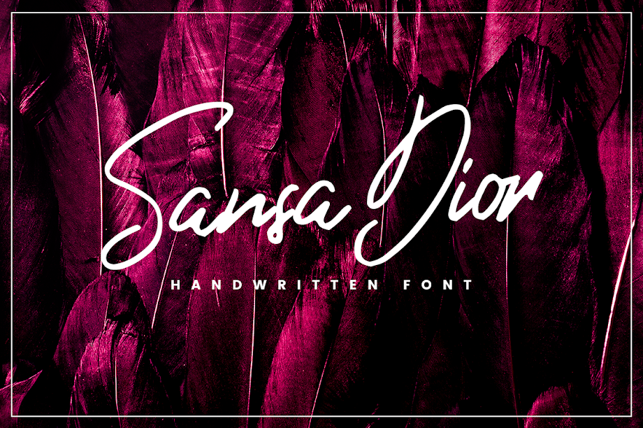Design Sans Serif SVG Font Free For Commercial Use Sansa DiorScript Commercial license is always included