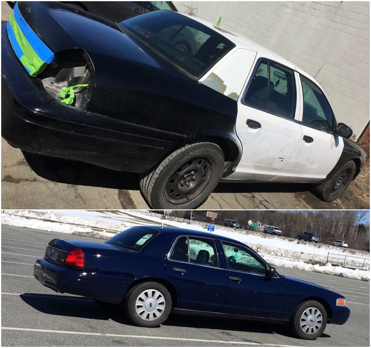 Before After Maaco Premium Paintjob In Lk Blue Crownvictoria