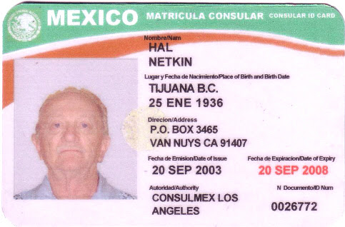 Matricula Consular ID Card