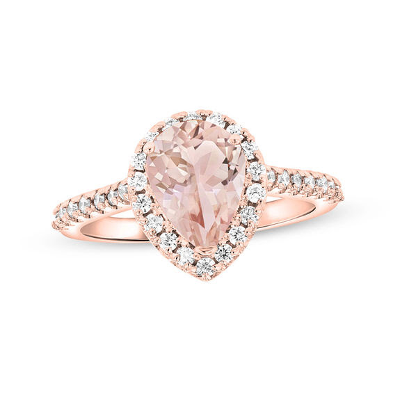 rose gold pear shaped ring