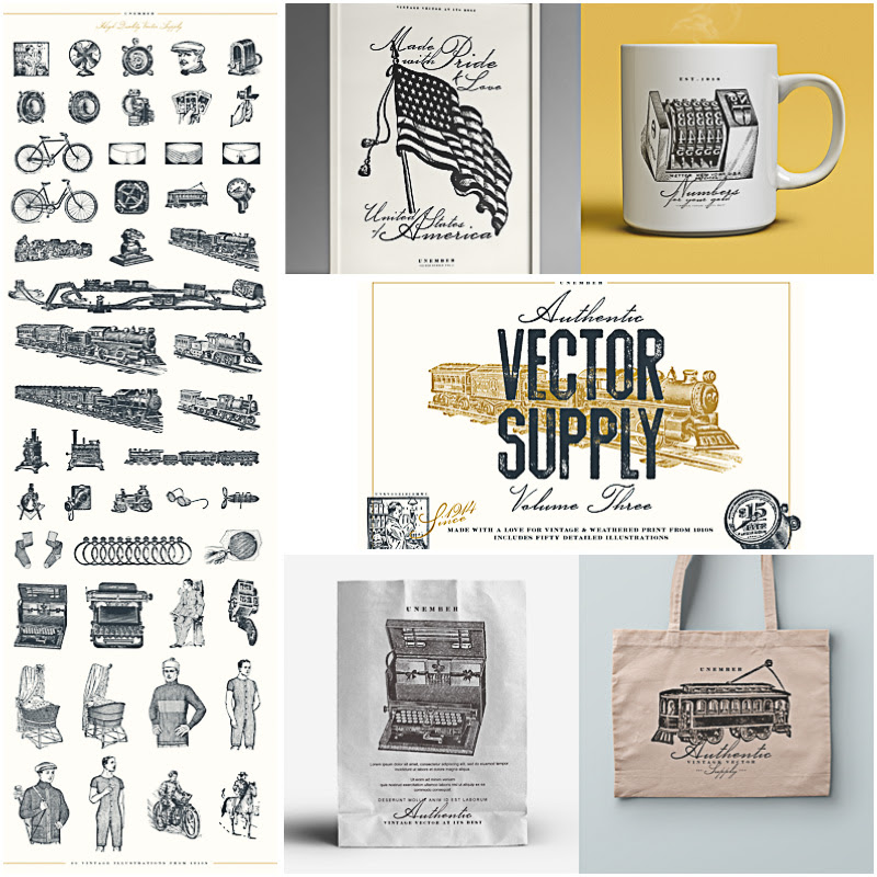 Download Rare illustrations vintage vector bundle | Free download