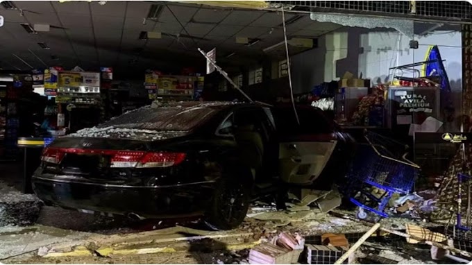 Carro Invade Supermercado Após Acidente