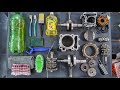 KTM Duke 390 : Cleaning & Inspecting Major Engine Parts [HINDI] ( video 5)