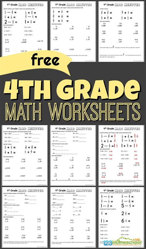 Webgrab our 4th grade math worksheets to practice multiplication, division, equivalent fractions, angles, interpreting line plots and more. free 4th grade math worksheets 123 homeschool 4 me