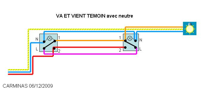 Problème de cablage sur va et vient lumineu Legrand Gamme Céliane