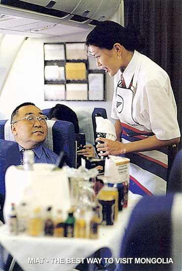A MIAT Stewardess