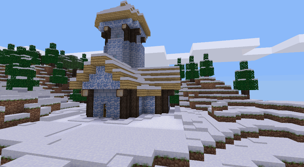 A small display house I made to showcase the new blocks of my Snow mod fork.