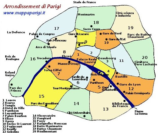Parigi Cartina Politica