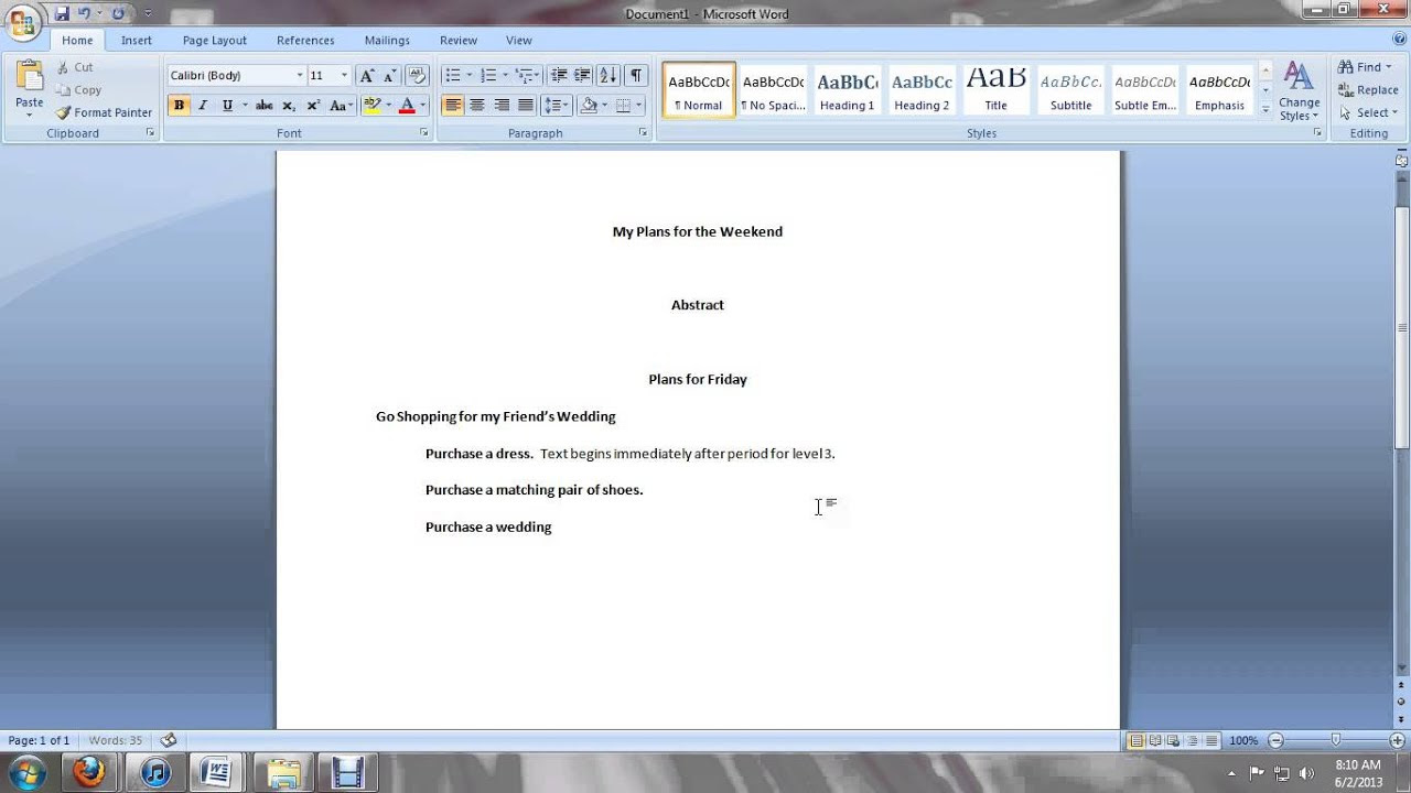 APA Outline using Levels of Heading audio presentation ...