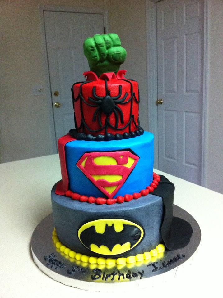 Awesome superhero cake.  Imgur