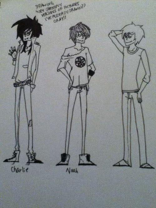 emo cartoon drawings. the emo/goth kid getup