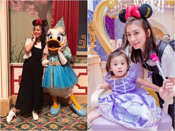 賈靜雯、修杰楷、咘咘、梧桐妹到迪士尼玩。（圖／翻攝自賈靜雯臉書）