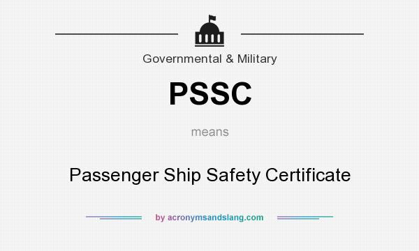Pssc Passenger Ship Safety Certificate By Acronymsandslang Com