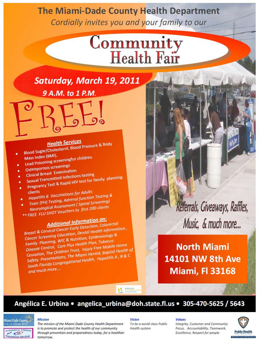 Free Community Health Fair 3 19 11 The Soul Of Miami