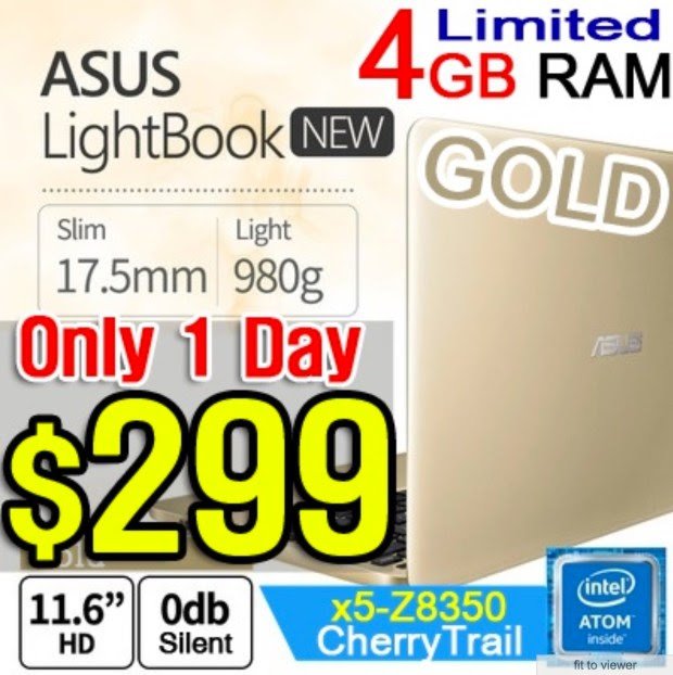 ASUS 4GB Ram 980g Lightbook Ultra-Slim Laptop 