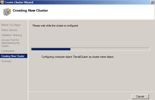 create new cluster