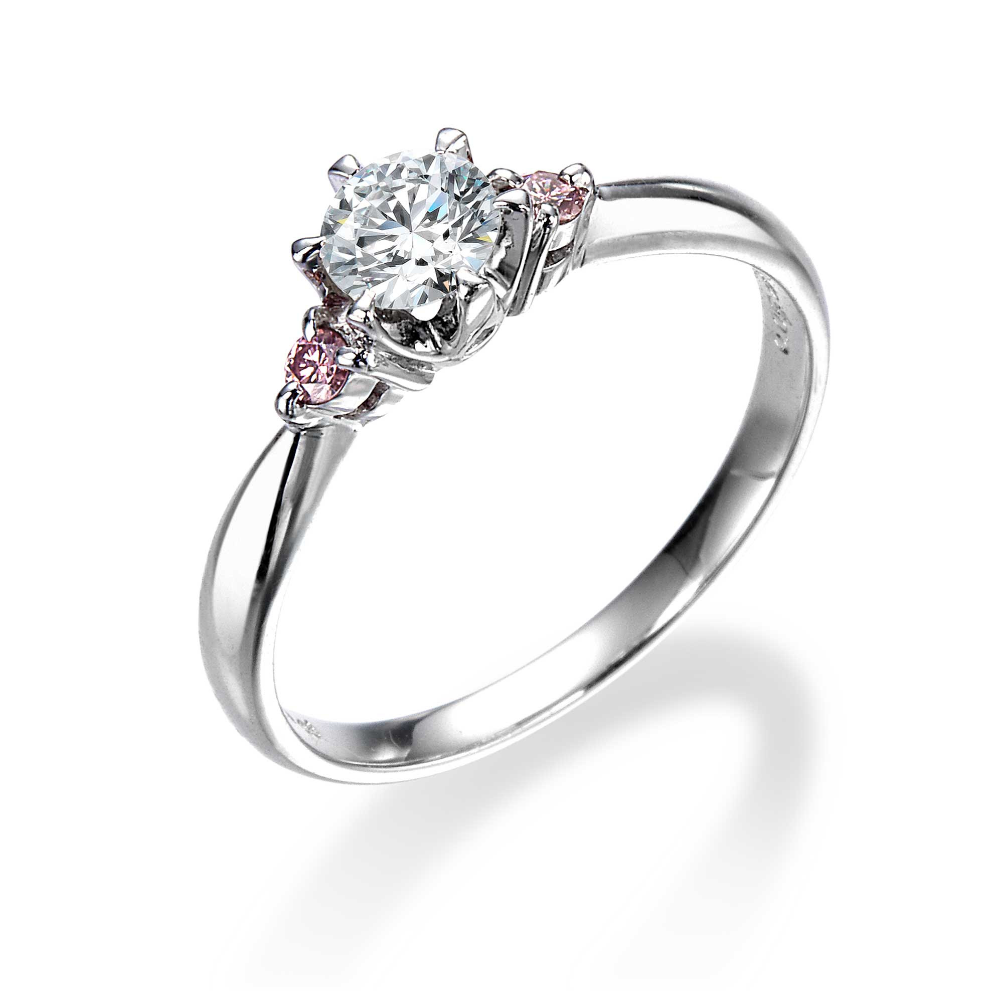 サイドピンクダイヤモンドリング 結婚指輪 婚約指輪のqdm