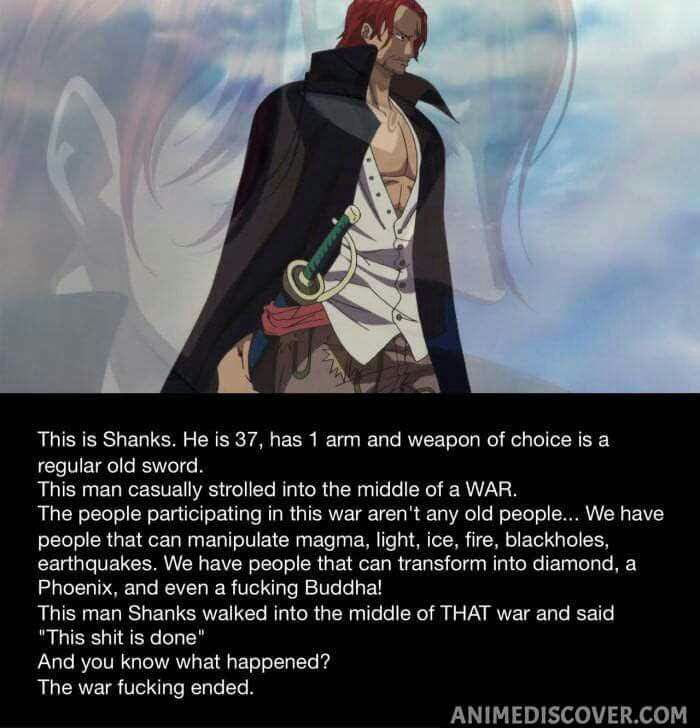 Name is shanks! fukin emperor shanks....