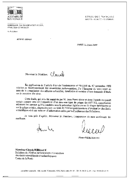 Exemple lettre mutation
