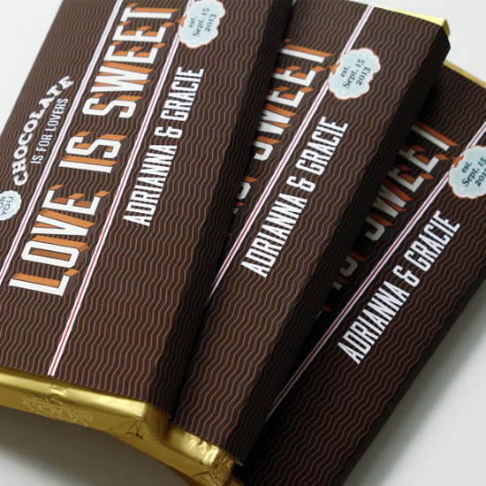 How To: Free Downloadable Customized Chocolate Bar Wrappers From A Printable Press | A Practical Wedding