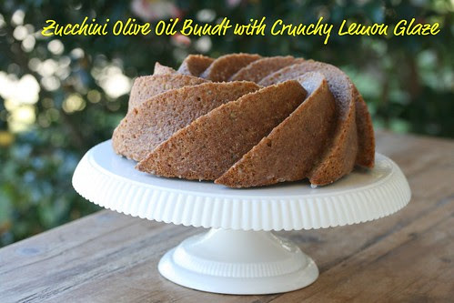 Zucchini Olive Oil Bundt with Crunchy Lemon Glaze - I Like Big Bundts
