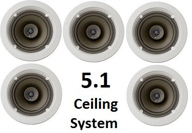 6 speaker system
 on ... inch Speakers, White-Paintable | Home Theater Speaker Systems