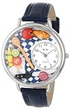 Whimsical Watches Unisex U0310001 Gourmet Navy Blue Leather Watch