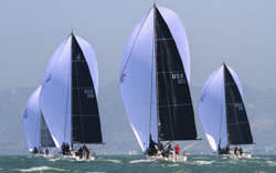 J/111s sailing Worlds on San Francisco Bay