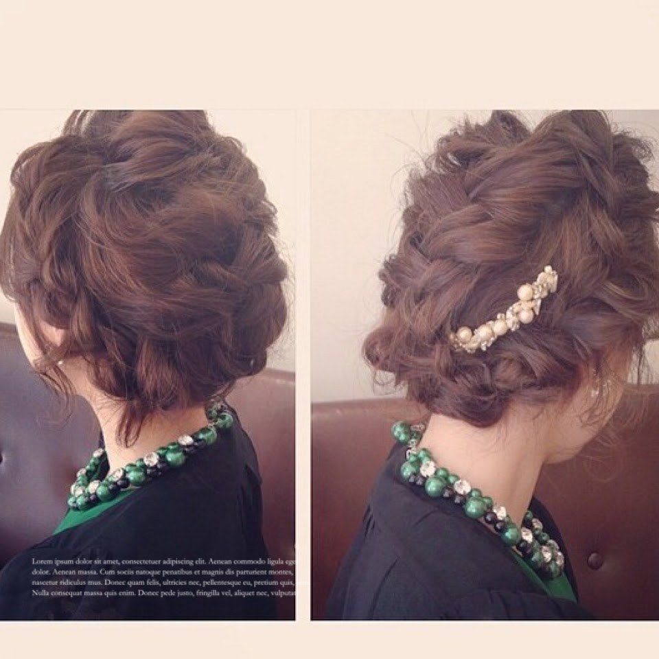 ボブ 結婚式 ヘアアレンジ やり方 Kamigata