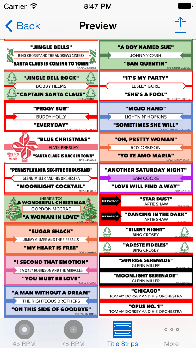 My Vinyl - Jukebox Title Strip and Record Inventory App