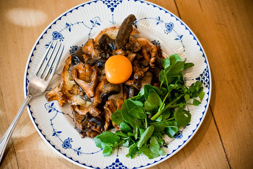 Mushrooms with watercress-9