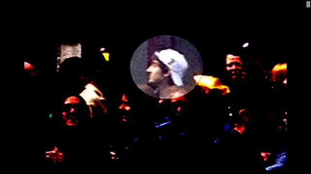 A still from footage released by the FBI of the suspects.