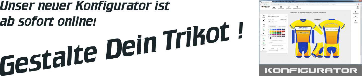 Maisch Sportswear Radtrikot Selbst Gestalten Individuelle Radsportbekleidung Laufen Skating Triathlon