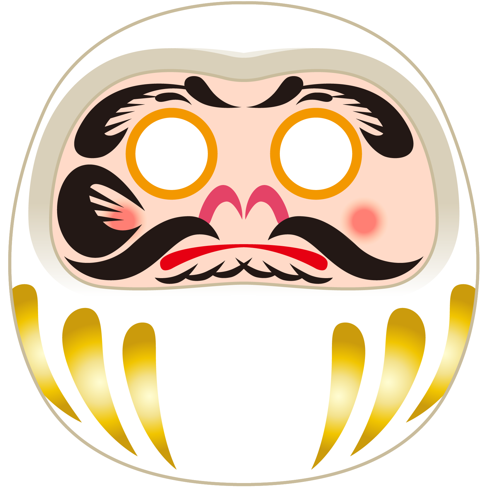 商用フリー 無料イラスト 縁起物 だるま 達磨 白 目無し 006 商用ok フリー素材集 ナイスなイラスト