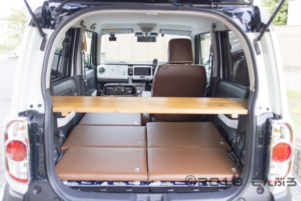 ハスラー プチカスタマイズ 車中泊用マットレスを自作しました 完全なフルフラットで快眠できます こんぶろ