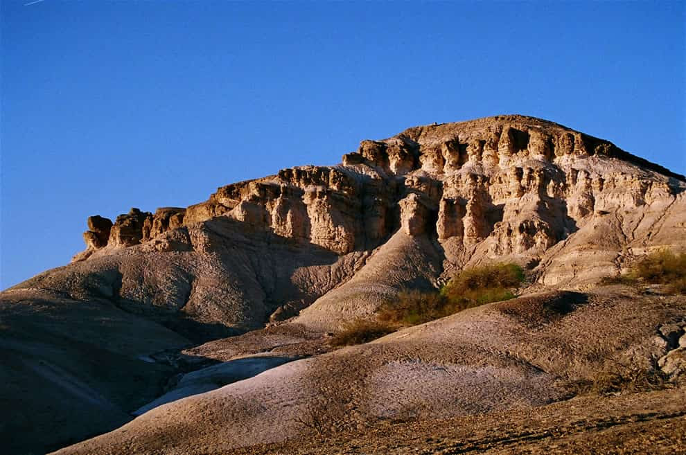 An eroded rock formation near Furnace Creek, Death Valley