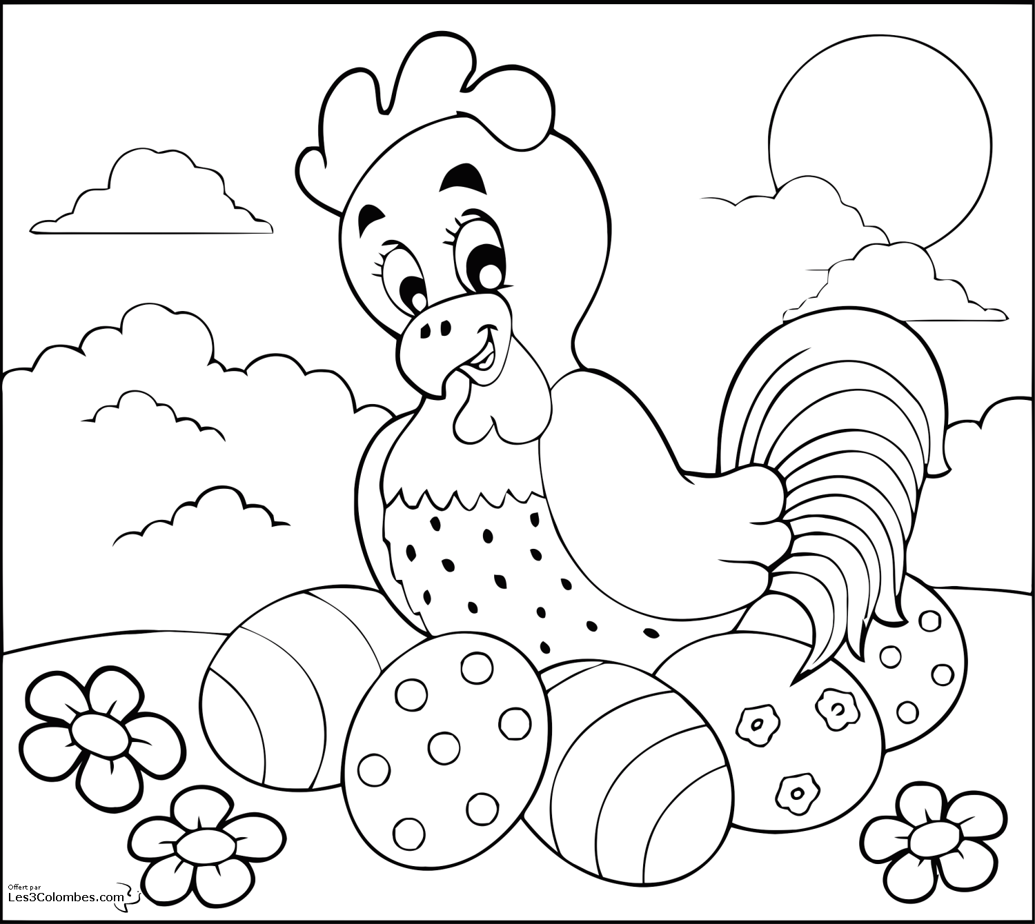 Dessin Dessin de paques gratuit   imprimer et colorier