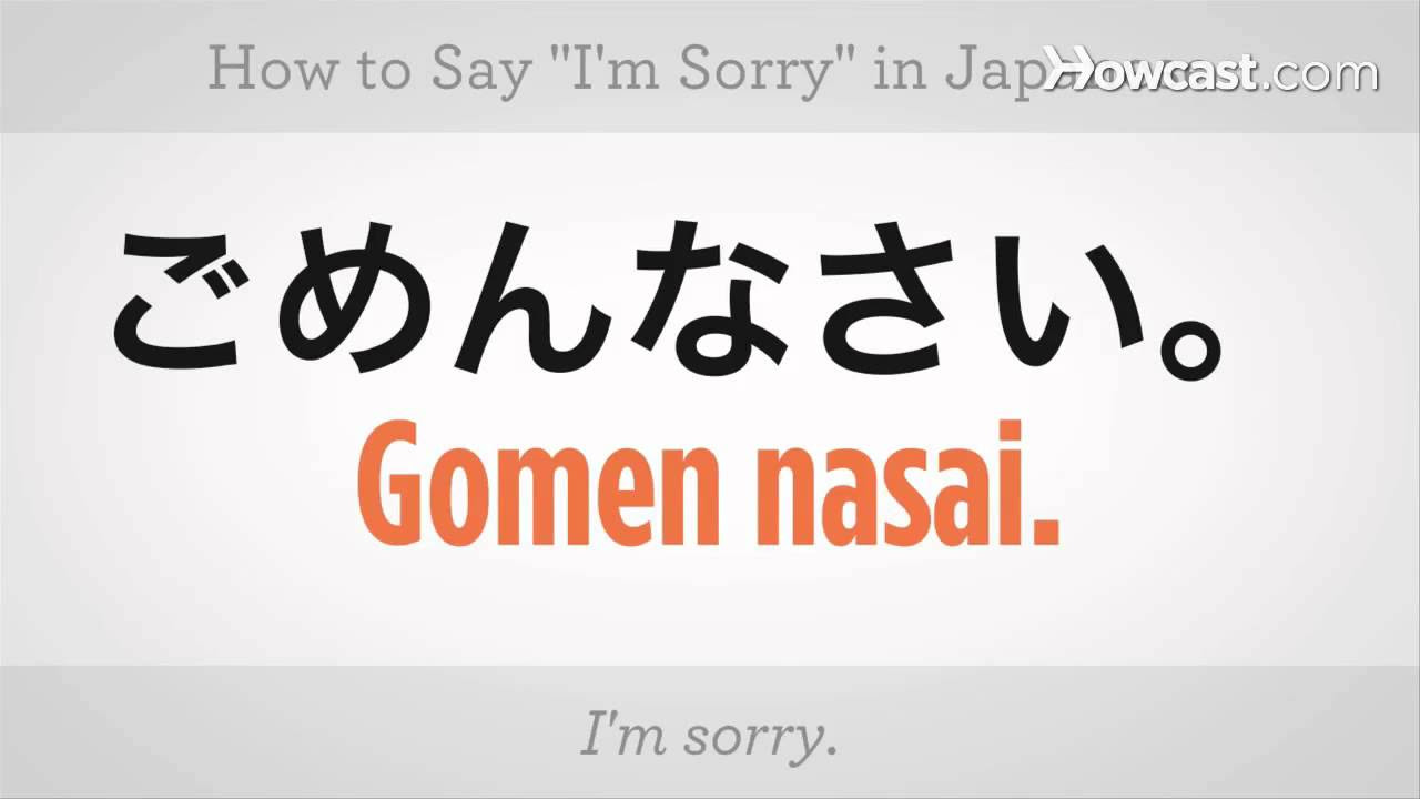 How to Say "I'm Sorry" | Japanese Lessons - YouTube