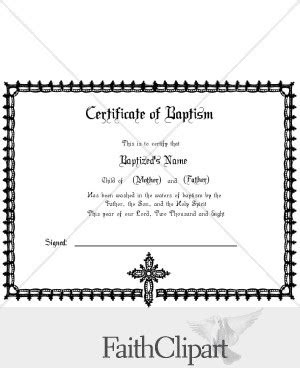 Formal Baptism Certificate