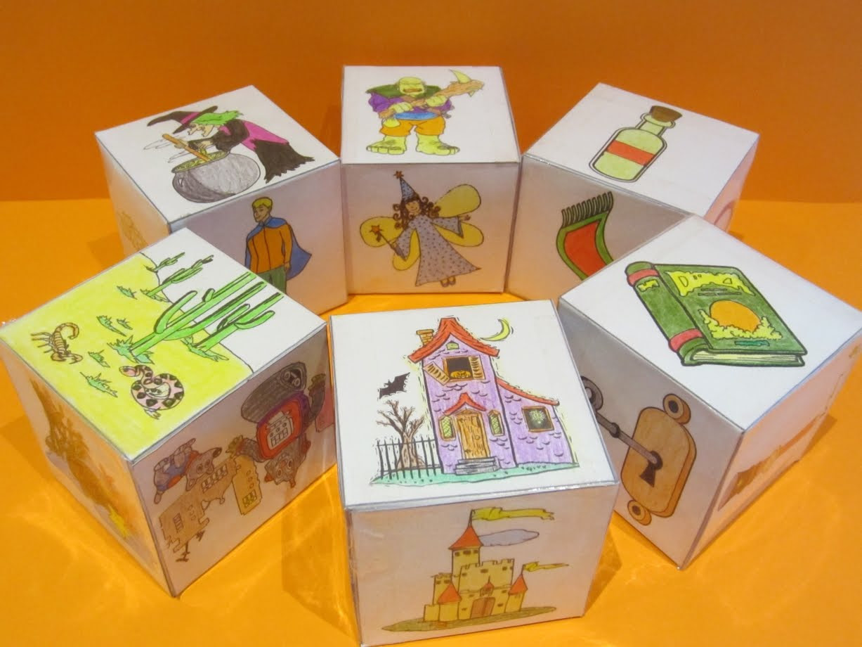 DOCENTECA - Cubos - Material didáctico para redactar jugando.