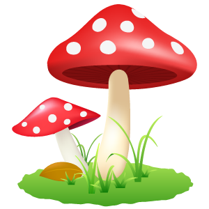きのこセット2 花 植物イラスト Flode Illustration フロデイラスト
