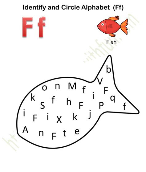  english preschool identify and circle alphabet ff worksheet 6