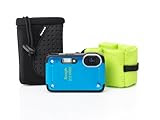 Olympus TG-620 Tough iHS Waterproof Digital Camera (Blue) with Case and Float Strap