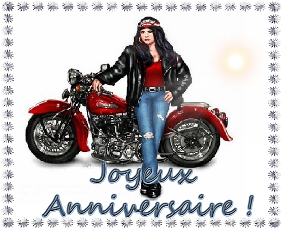 Joyeux Anniversaire Fille A La Moto